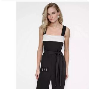 Elegant Black and White Jumpsuit